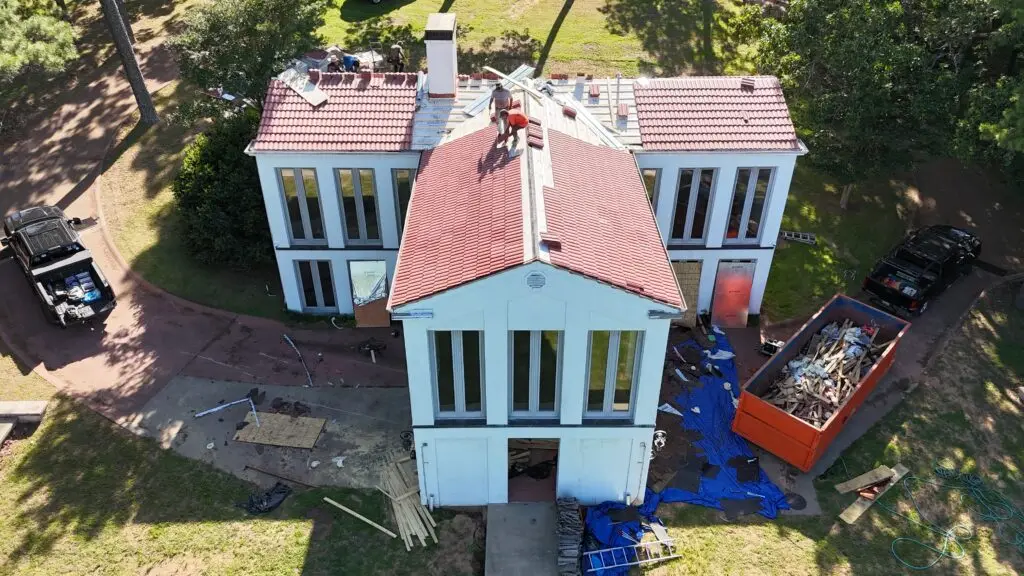 Photo of a tile roof replacement in Farmington AR courtesy of RoofCo NWA.